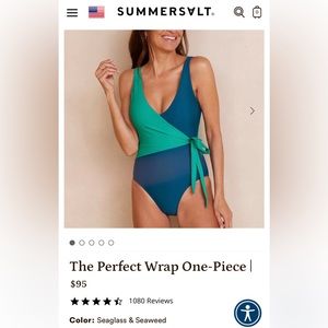 Brand New Summersalt Women’s Bathing Suit ‘Perfect Wrap One Piece’ size 22